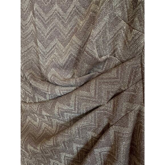 Chaps Metallic Chevron Sheath Dress Size 12 - Picture 3 of 7